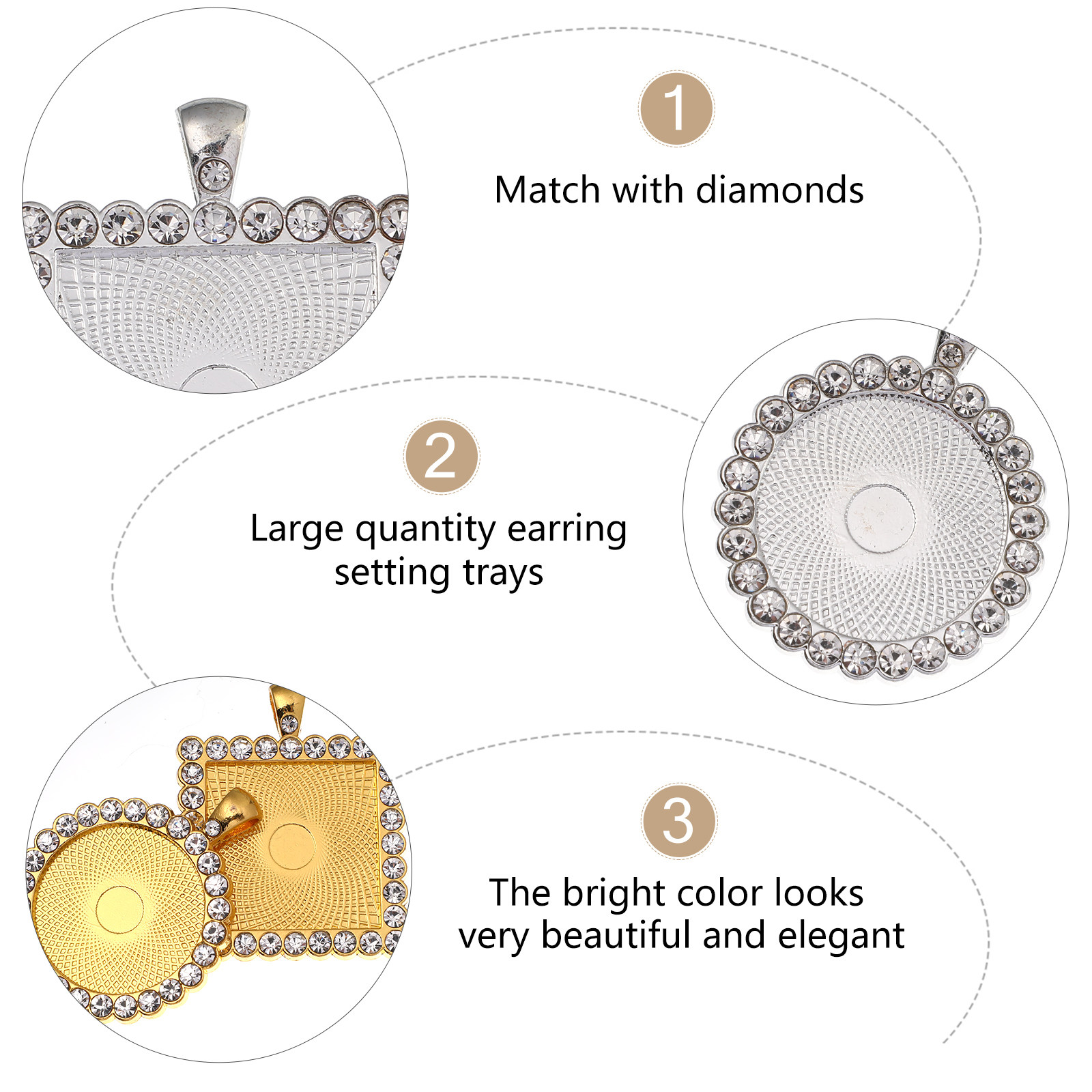 40Pcs Alloy Earring Setting Tr - Resin Craft Supplies recension och pris