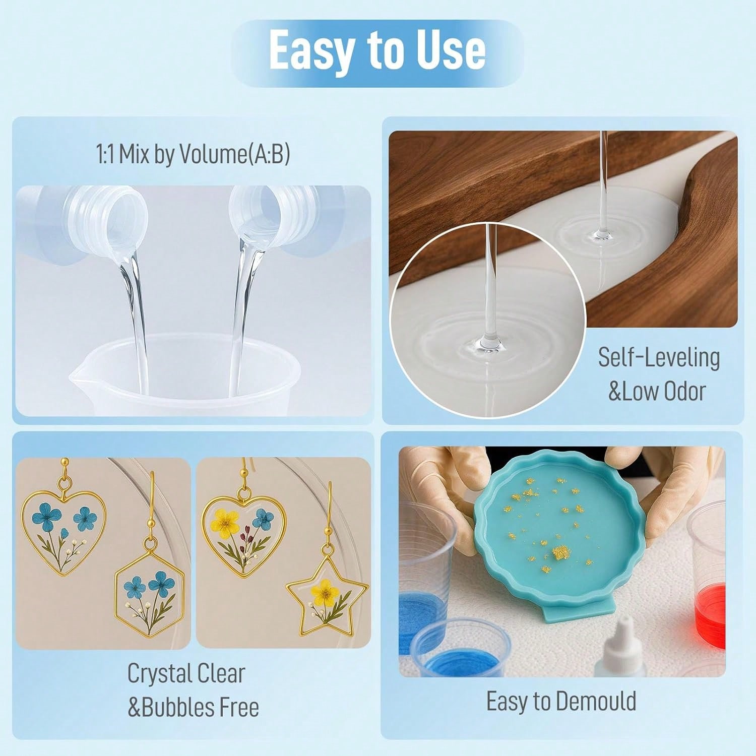 Crystal Clear Epoxy Resin 1:1  - Resin Jewelry Kit recension och pris