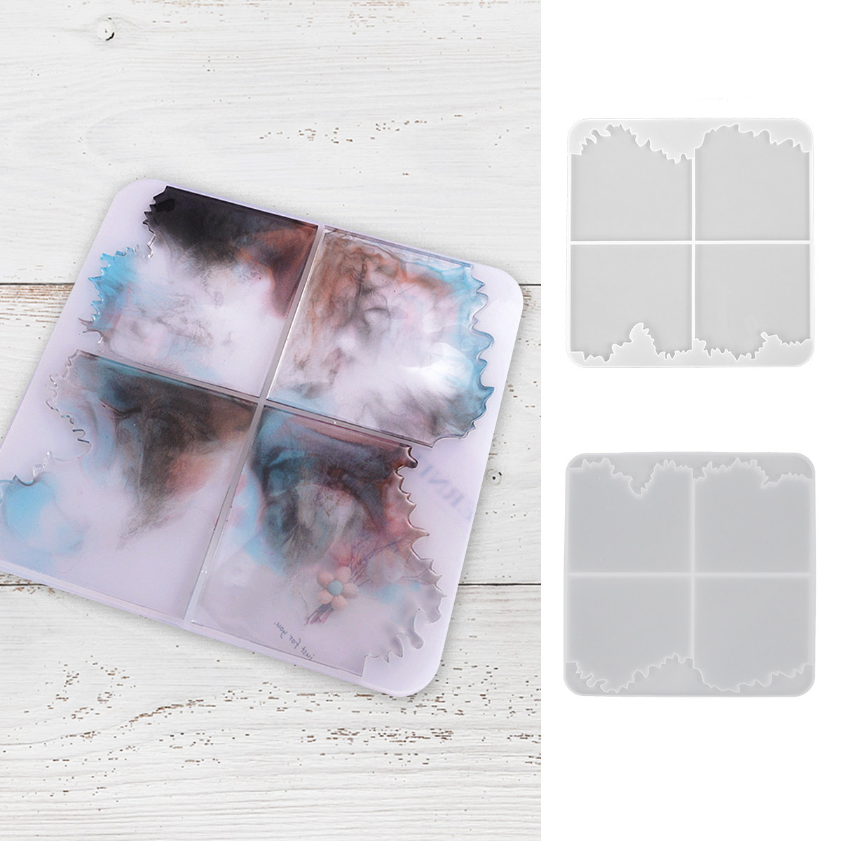 1Pcs Crystal Epoxy Silicone Mo - Resin Ocean Wave Mold recension och pris