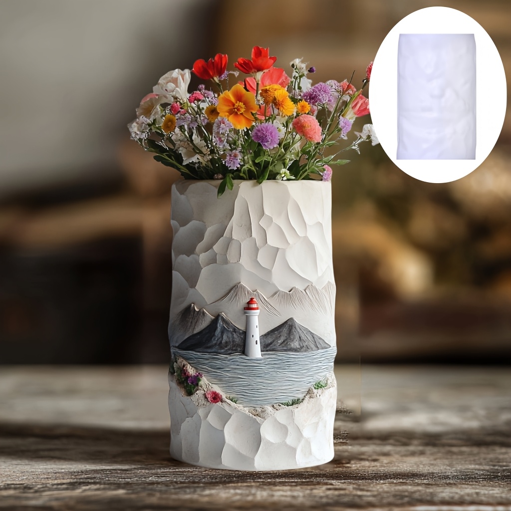 Sea Lighthouse Relief Flower P - Resin Ocean Wave Mold recension och pris