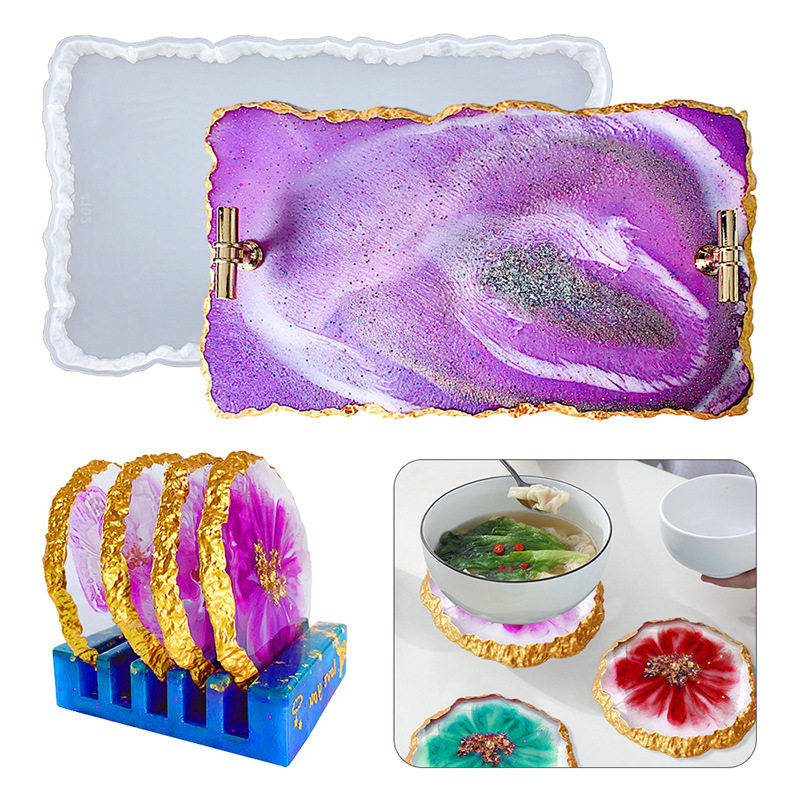 DM413 Drusy Coaster Resin Mold - Geode Mold Silicone recension och pris