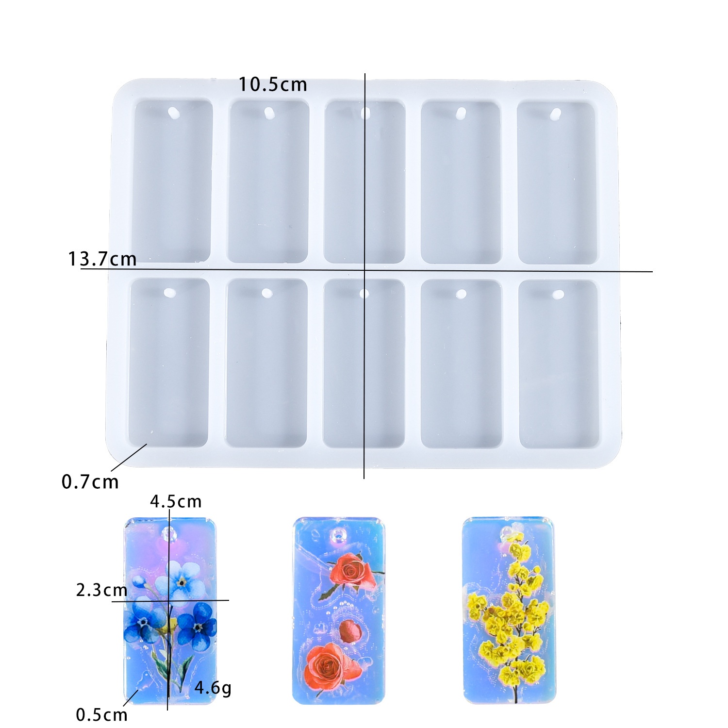 DIY epoxy resin mold 10-connec - Silicone Mold Tray recension och pris