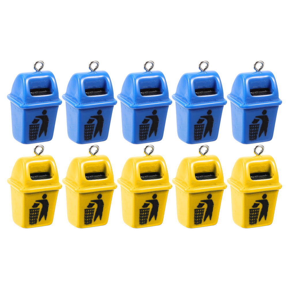 10Pcs Garbage Bin Charms Smoot - Crafting Resin recension och pris