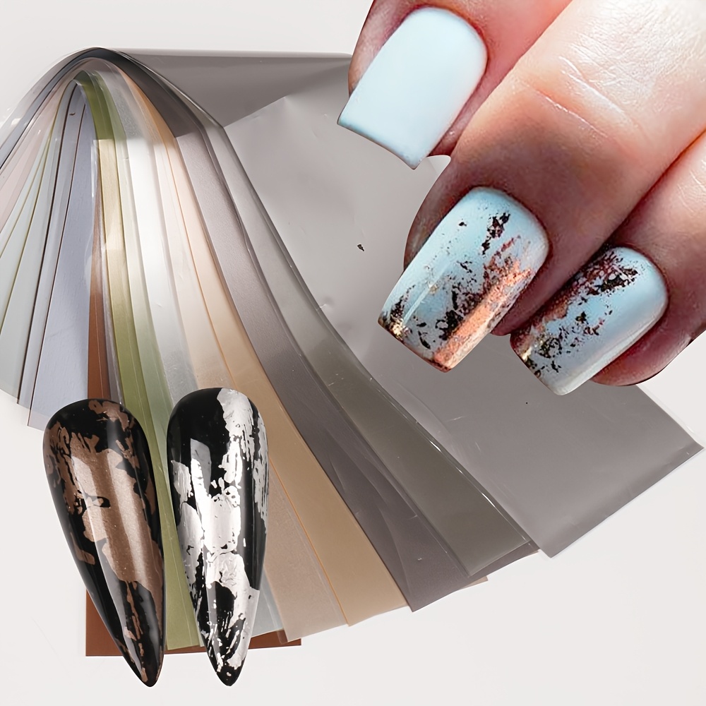 10 Types Matte Metallic Nail T - Gold Foil Flakes recension och pris