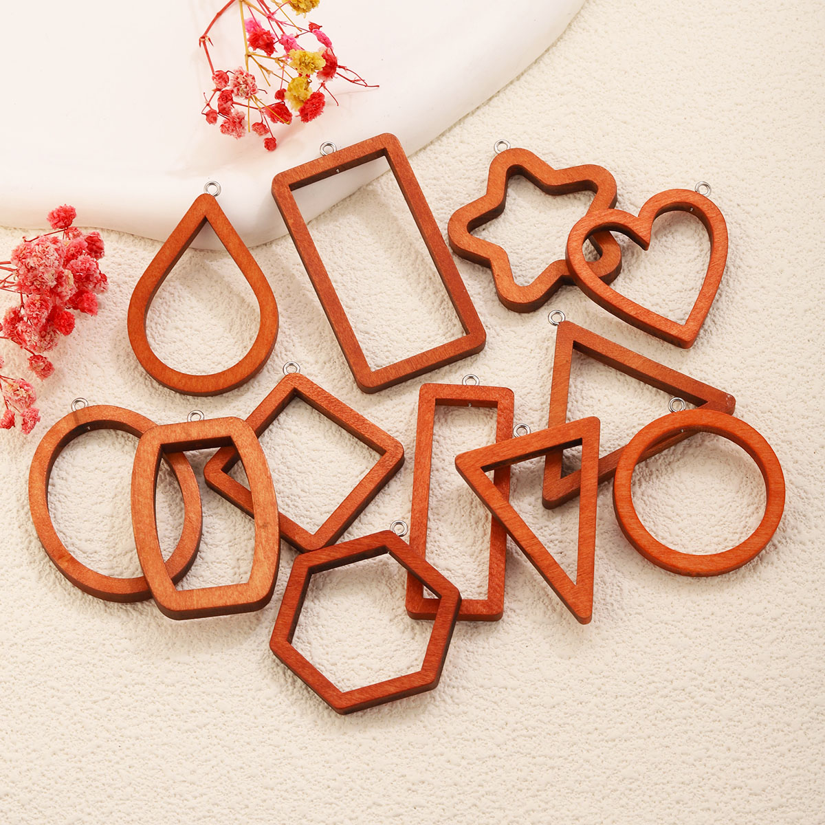 10PCS Triangle Rectangle Wood  - Resin Craft Projects recension och pris
