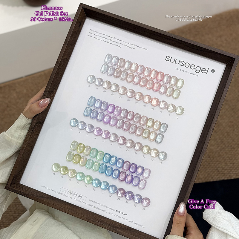 36 Colors Cat Eye Gel Polish S - Resin Glitter Pack recension och pris