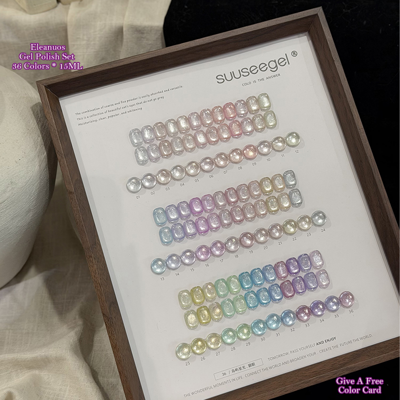 36 Colors Cat Eye Gel Polish S - Resin Glitter Pack recension och pris