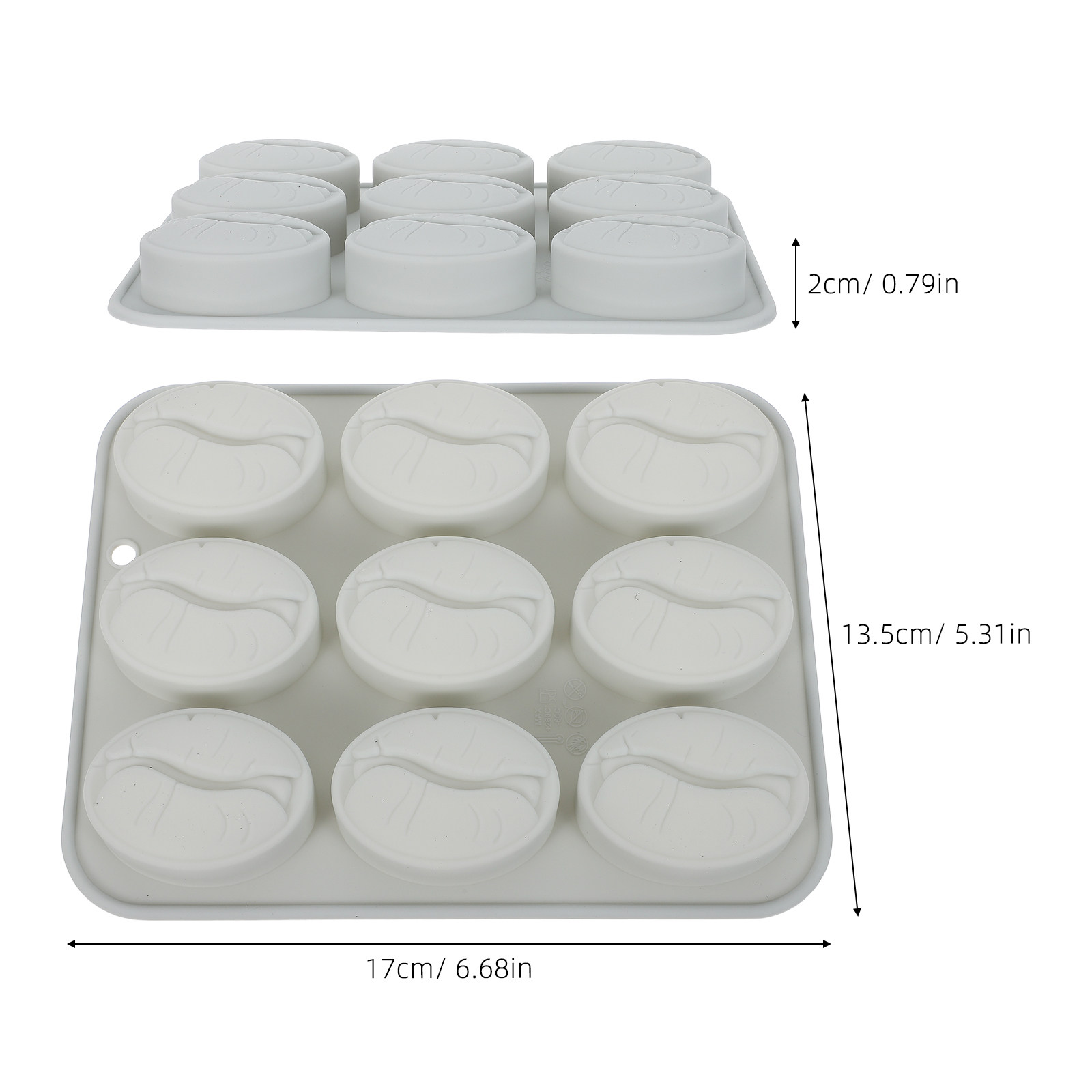 9 Cavities Coffee Bean Silicon - Silicone Mold Tray recension och pris