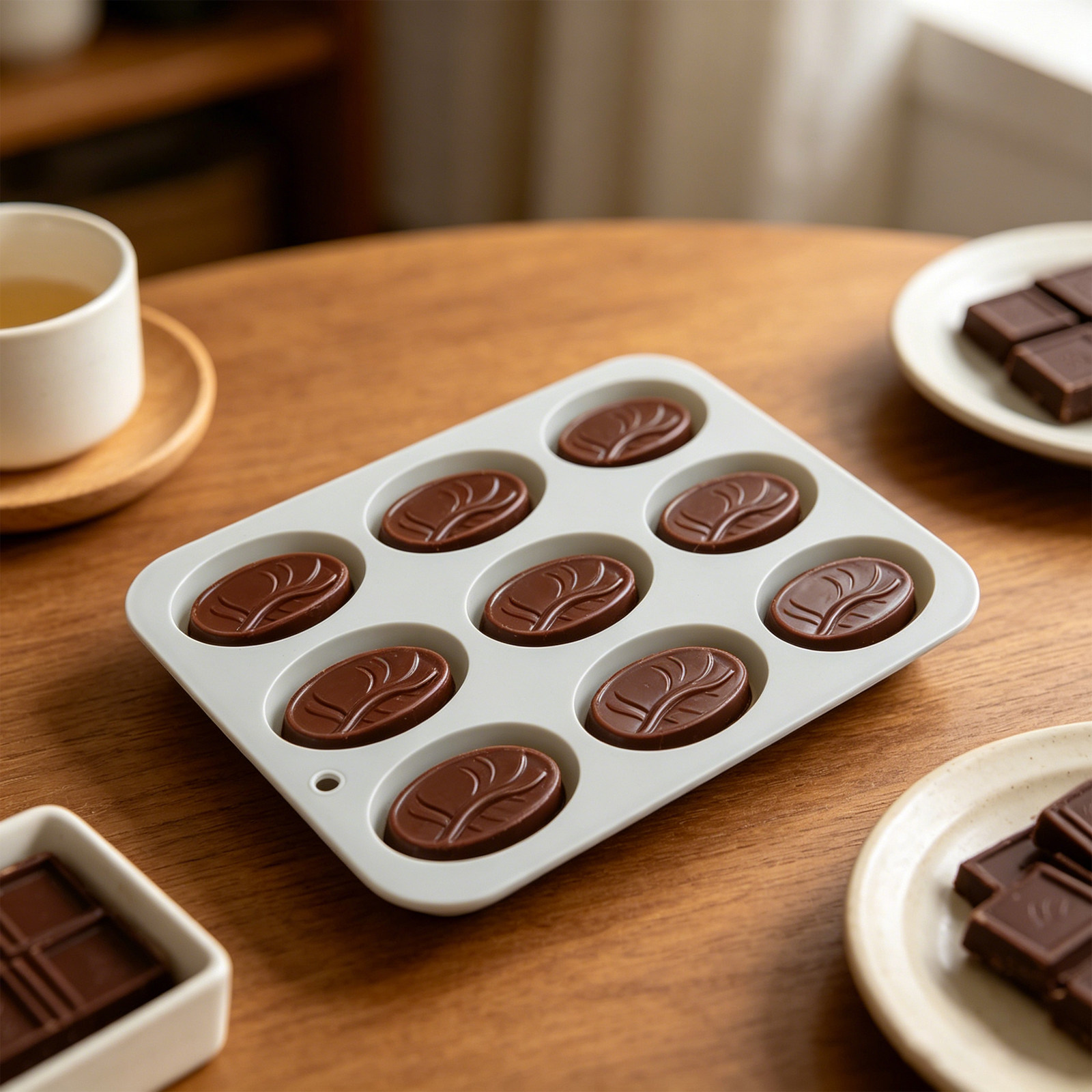 9 Cavities Coffee Bean Silicon - Silicone Mold Tray recension och pris