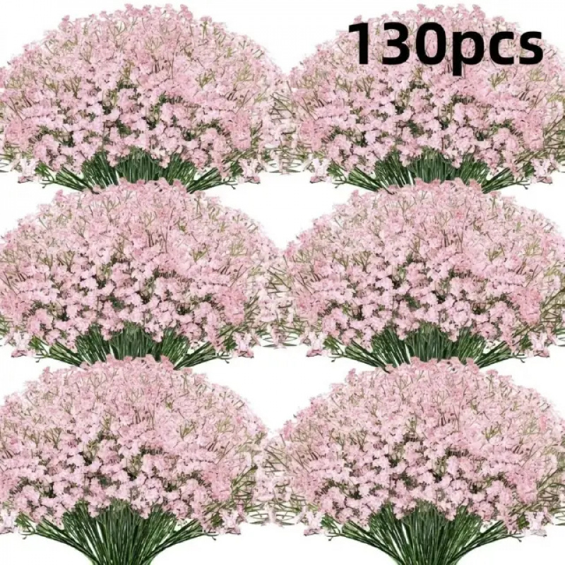 130-Stem Pink Gypsophila Artif - Dried Flower Bulk recension och pris