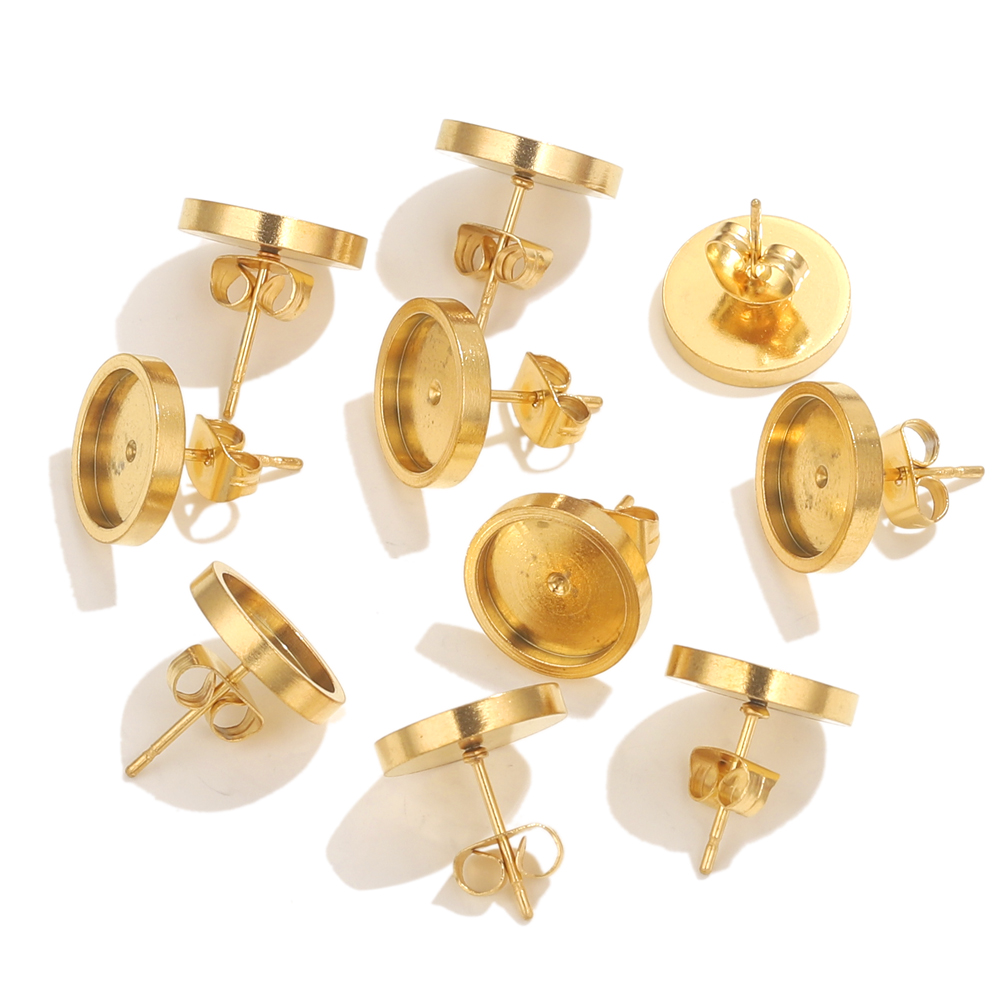 10pcs Stainless Steel Gold Ear - Resin Craft Kit recension och pris